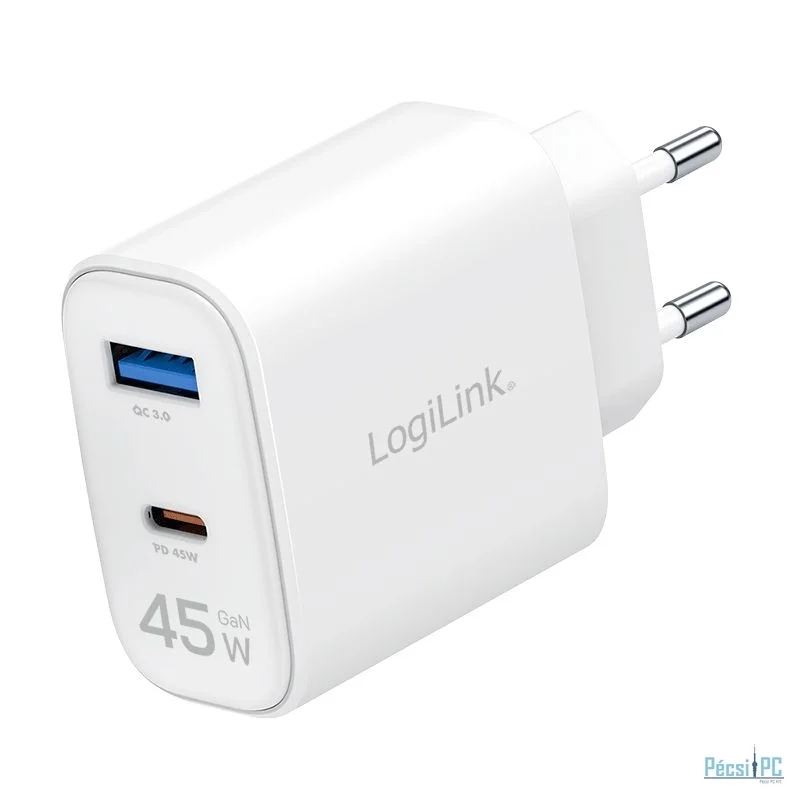 Logilink USB-A/C charger 45W White