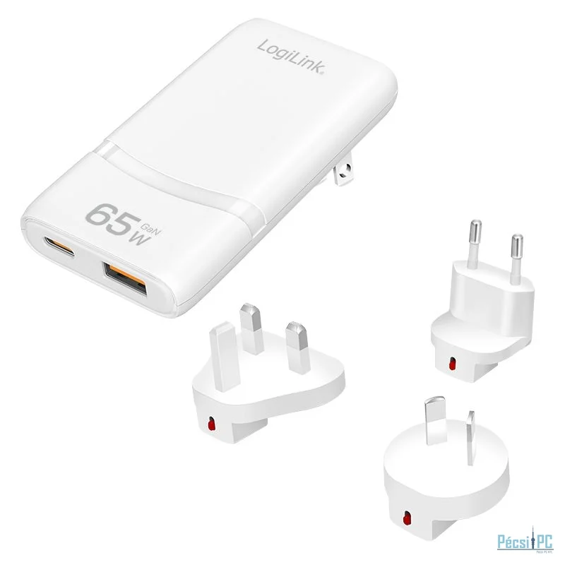 Logilink USB-A/C Travel charger 65W White