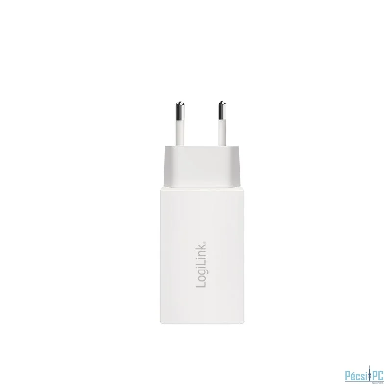 Logilink USB-C charger 2xUSB-C (PD 3.0/QC 4.0) 65W White