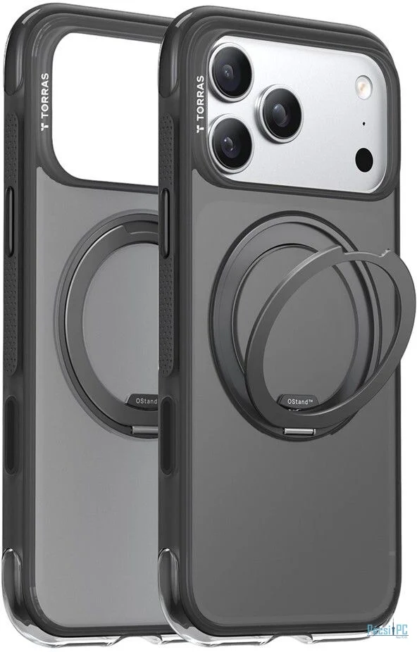 Torras Ostand O Air case for iPhone 17 Pro Max Obsidian Black
