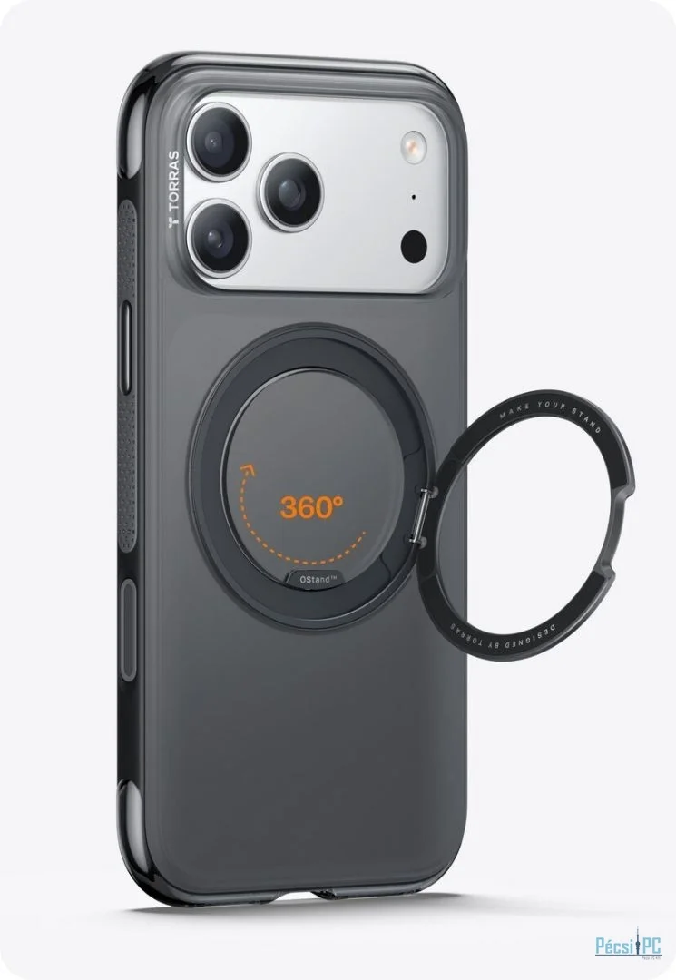 Torras Ostand O Air case for iPhone 17 Pro Obsidian Black