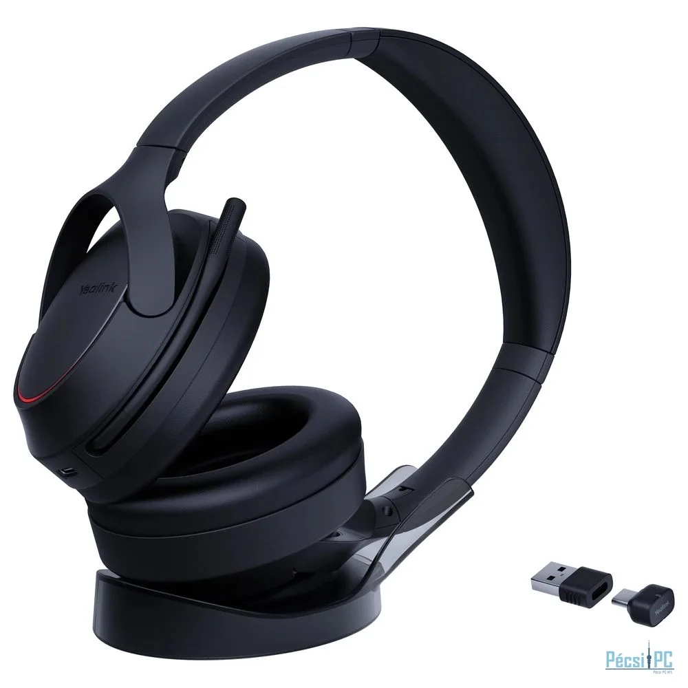 Yealink BH78 USB-C/A Wireless Bluetooth Headset with Stand Black