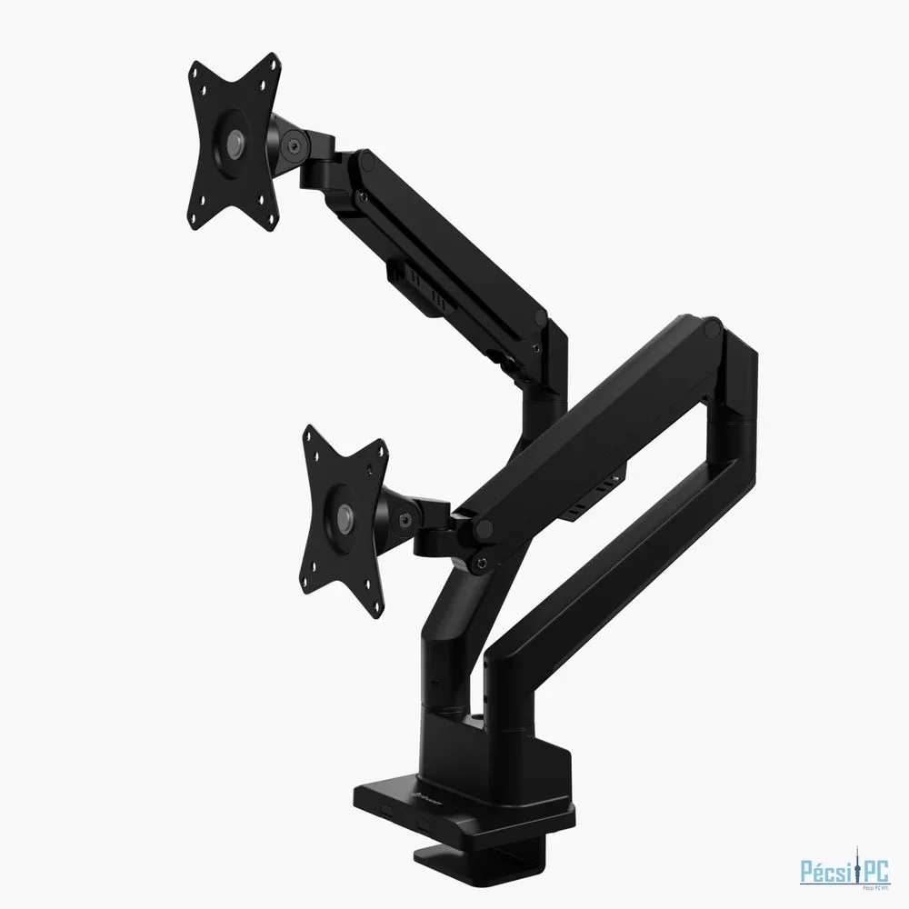 Arozzi Alzare Neo Duo Gas Spring Monitor Arm Black