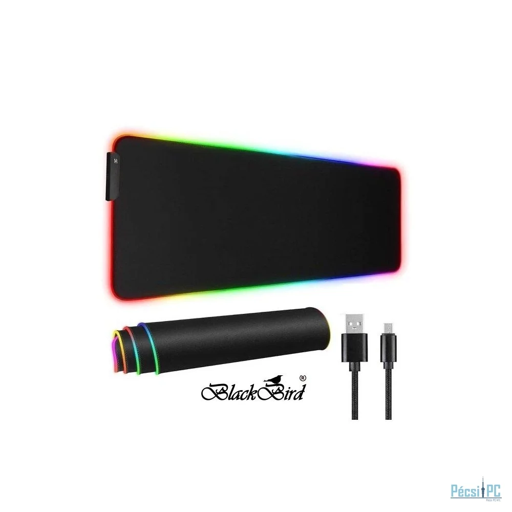 BlackBird MZ-RGB NightHalo Egérpad Black