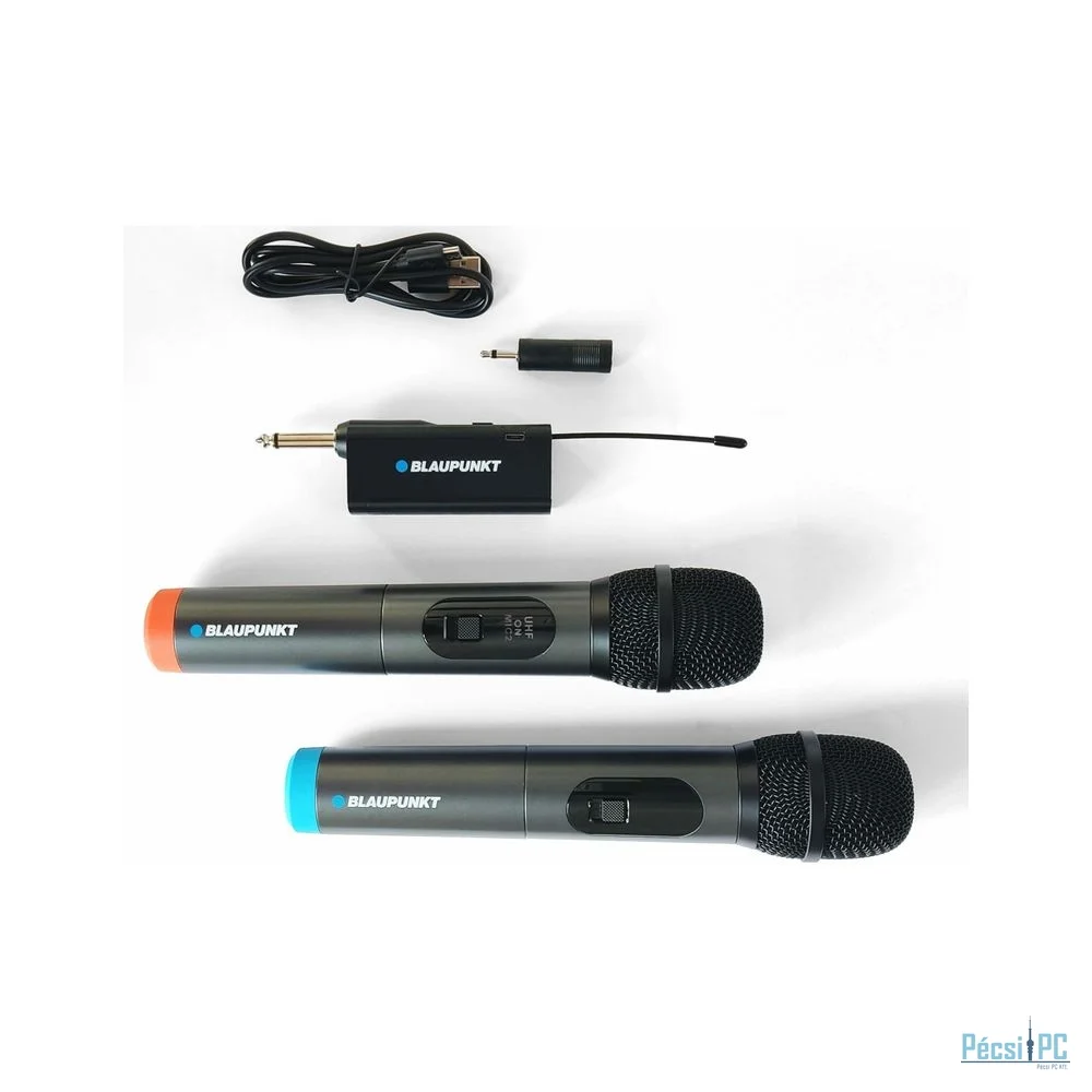 Blaupunkt WM60UDB Dual wireless UHF microphone Black