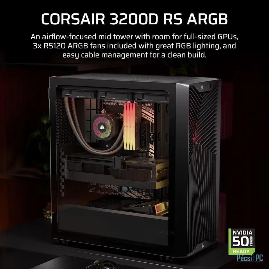 Corsair 3200D RS ARGB Tempered Glass Black