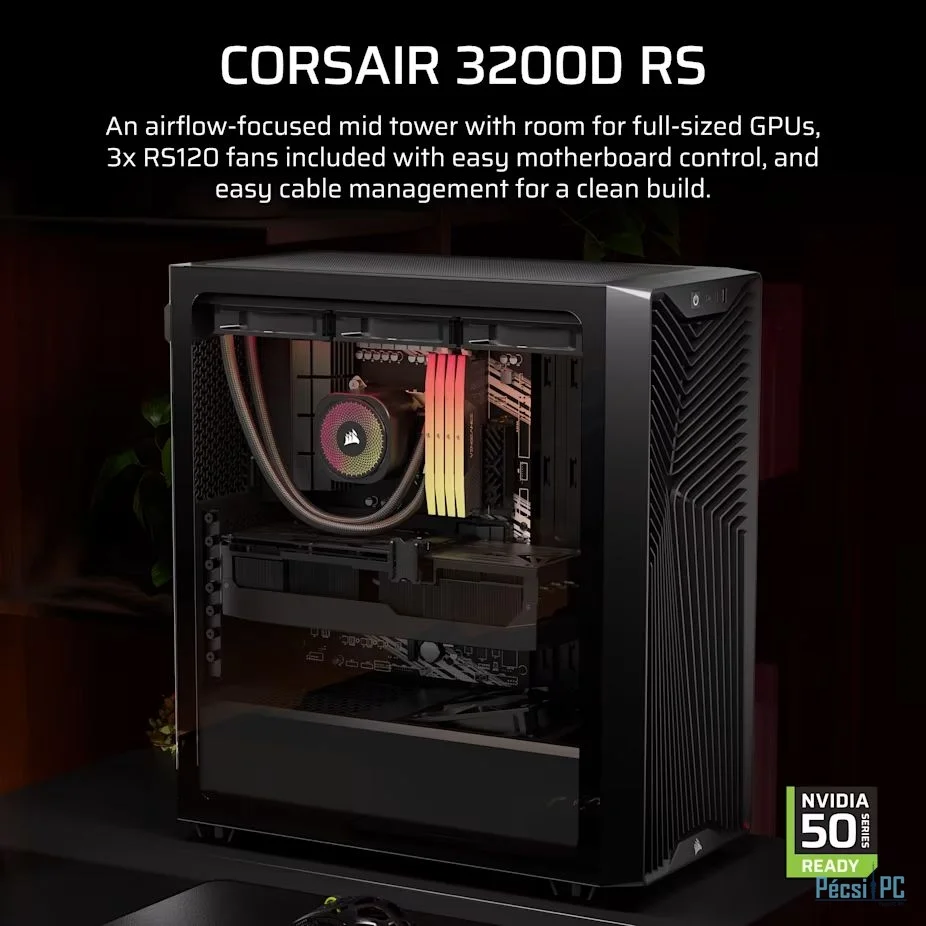 Corsair 3200D RS Tempered Glass Black