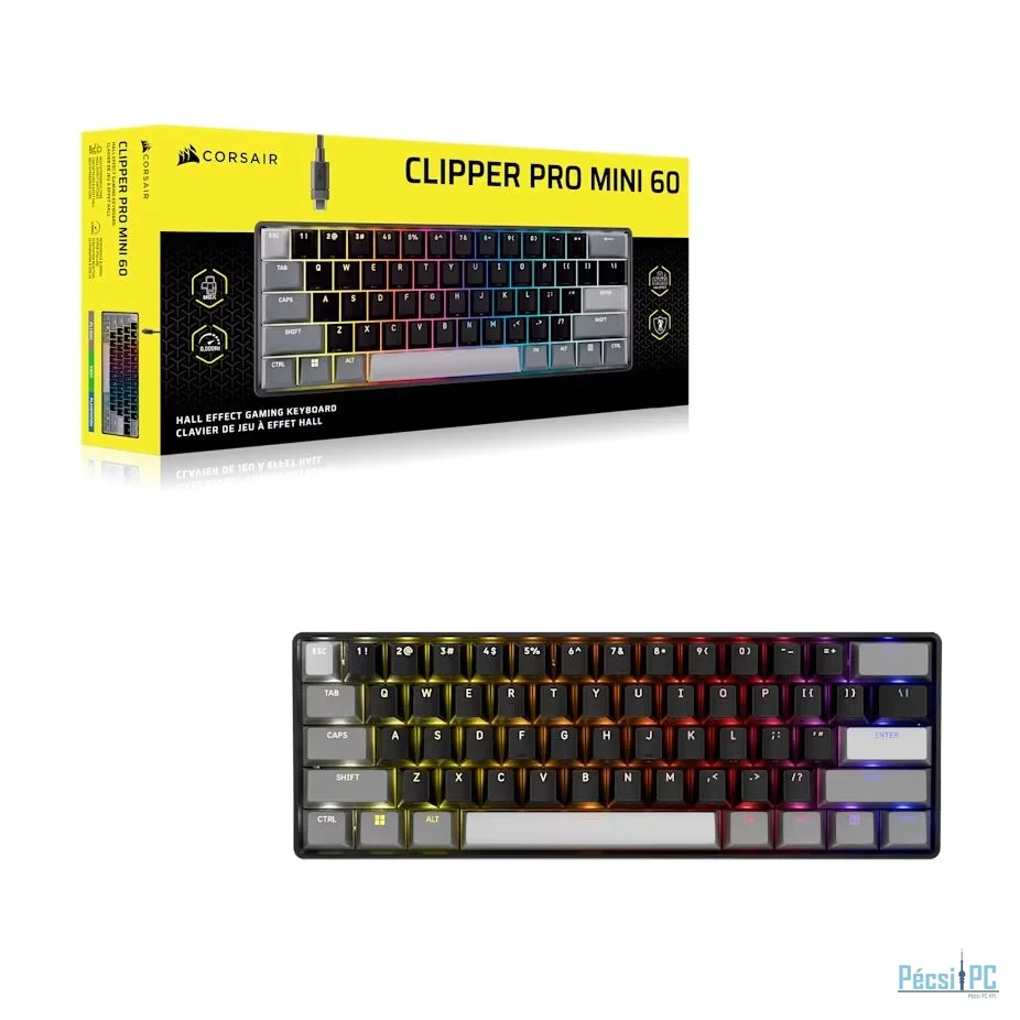 Corsair Clipper Pro Mini 60 Hall Effect Gaming Keyboard Black US