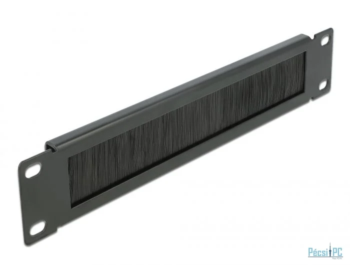 DeLock 10″ Cable Management Brush Strip 1U Black