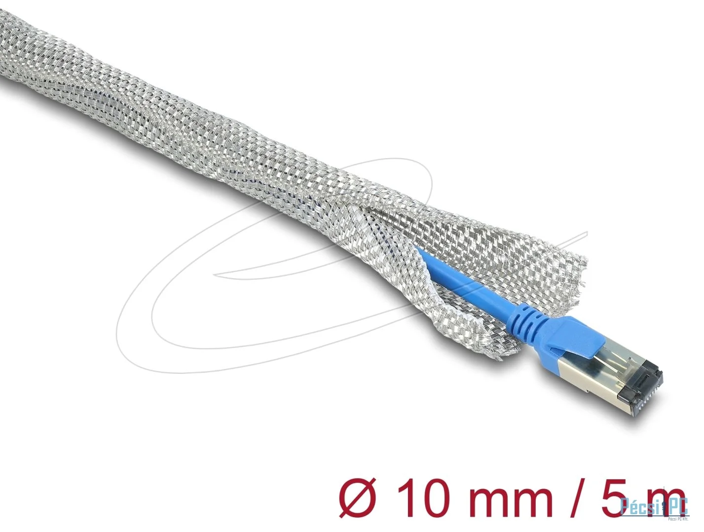 DeLock Braided Sleeve for EMC shielding self-closing 5mx10mm