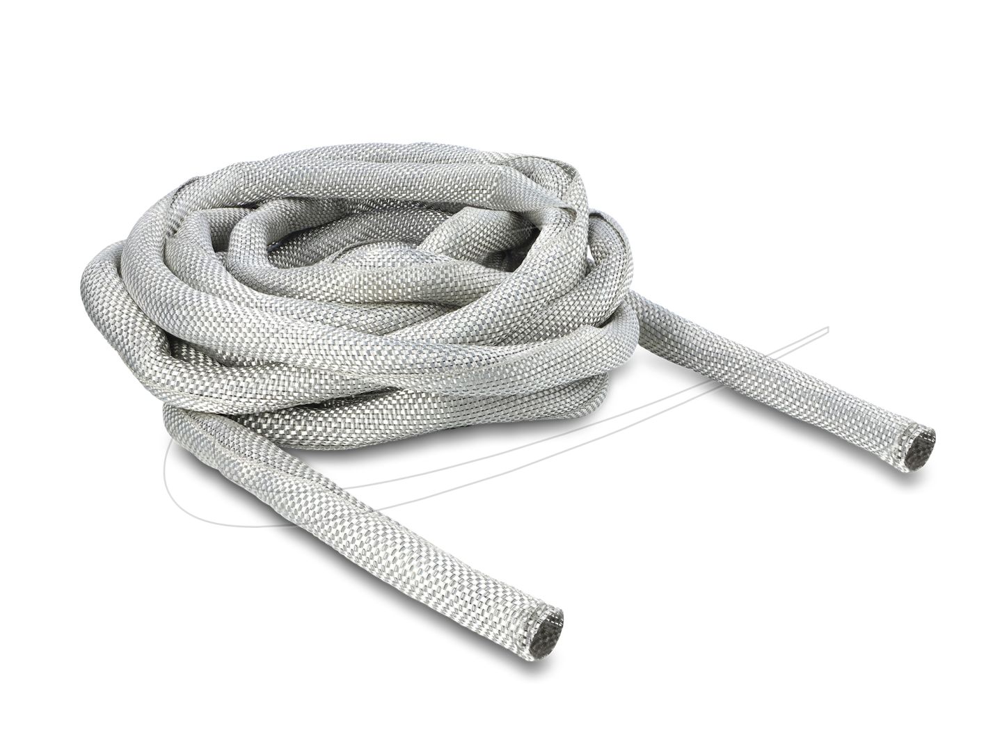 DeLock Braided Sleeve for EMC shielding self-closing 5mx16mm White