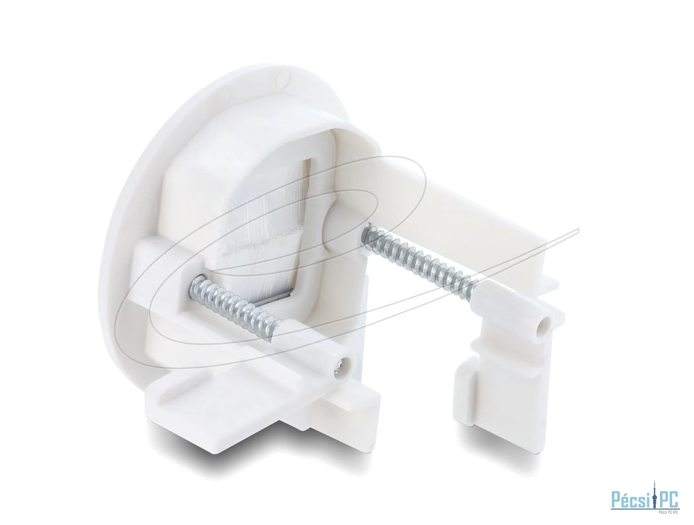 DeLock Cable Bushing with brush for wall mounting / desktop mounting white