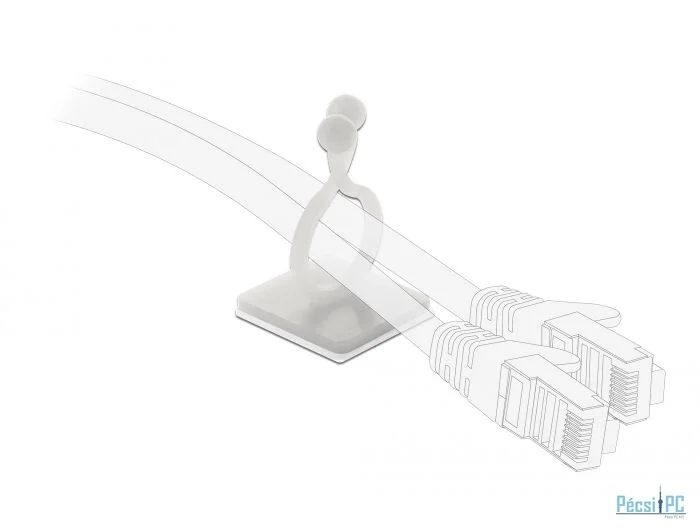 DeLock Cable drill with adhesive socket natural 10 pieces