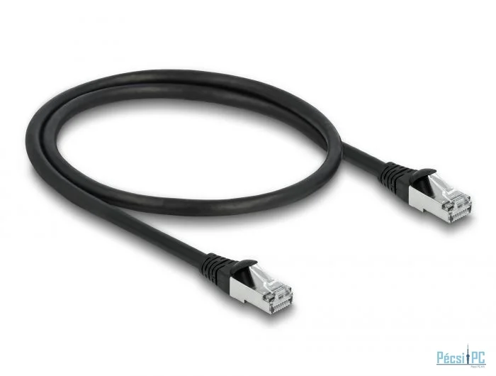 DeLock CAT6A S-FTP Patch Cable 0,5m Black