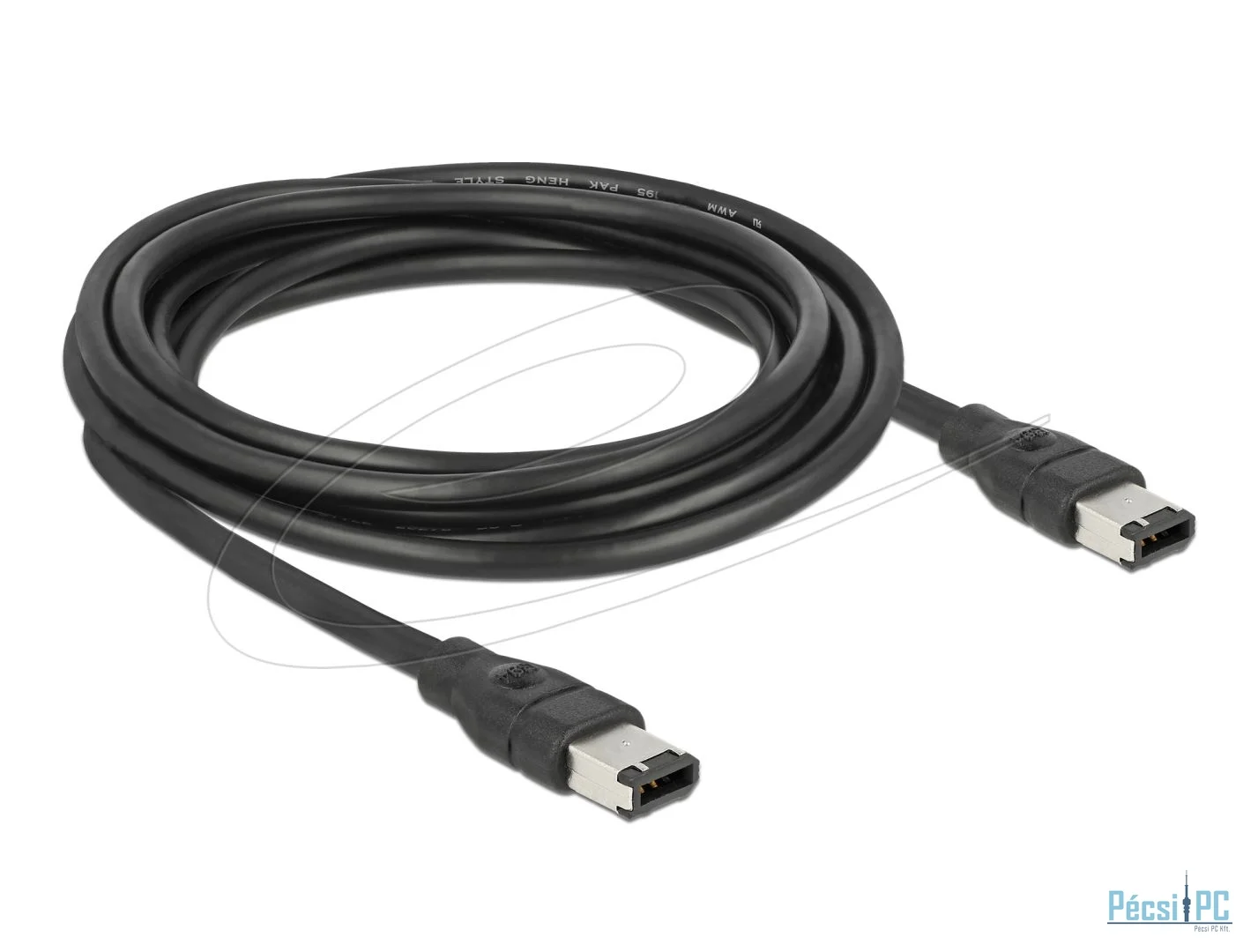 DeLock FireWire 6 pin male > 6 pin male cable 3m Black