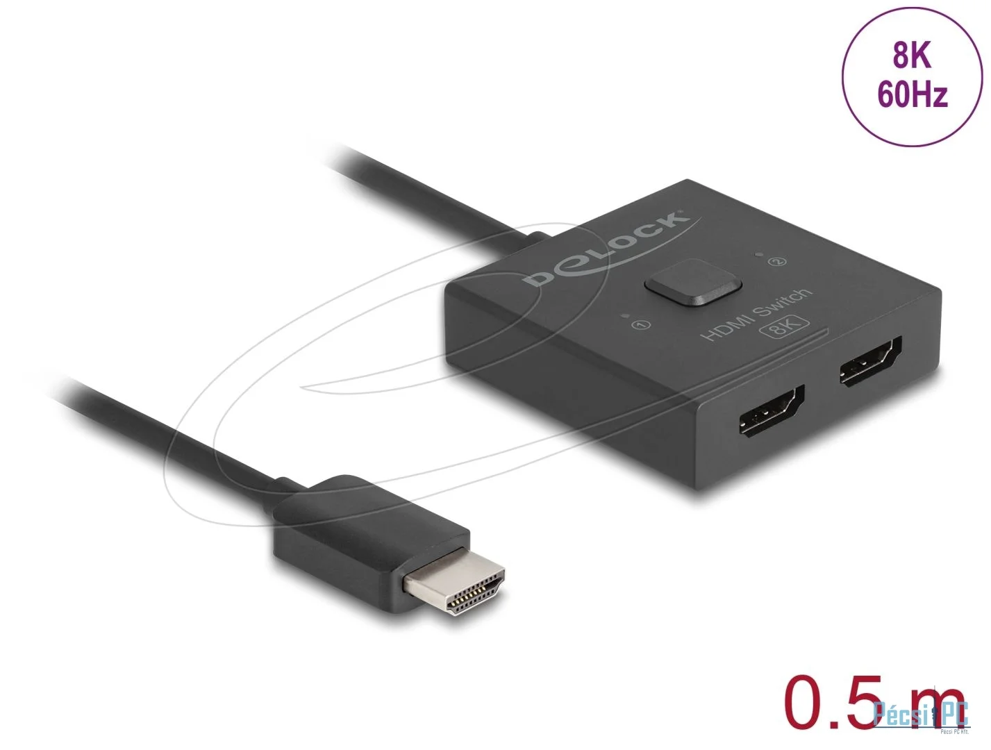 DeLock HDMI Switch 2 to 1 bidirectional 8K