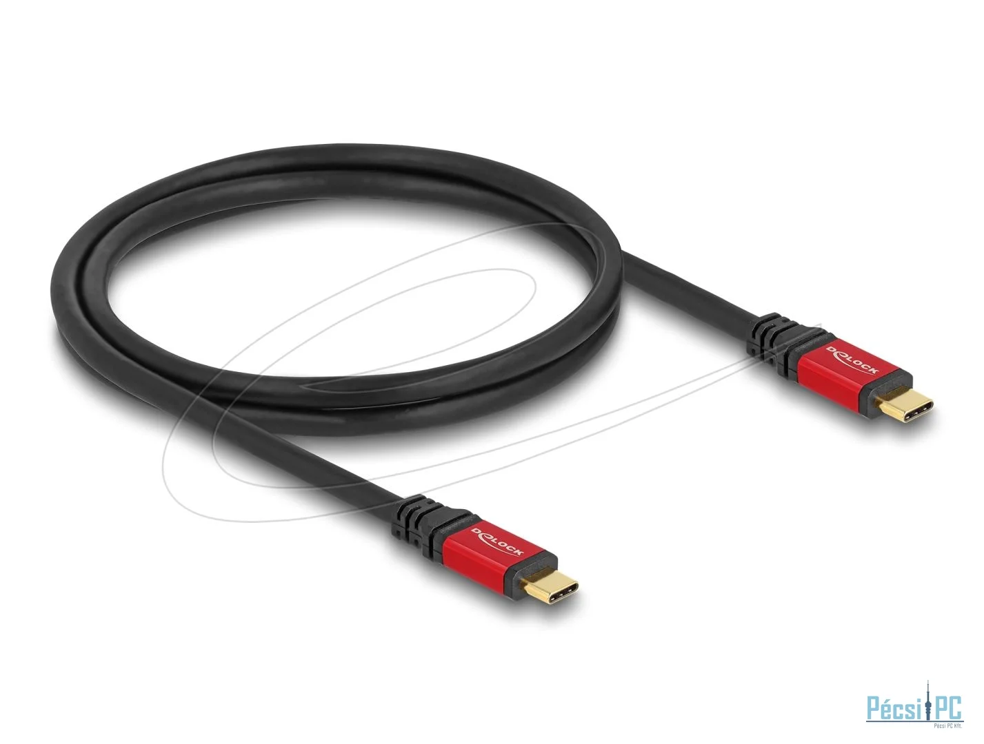 DeLock USB cable USB-C to USB-C 1m Red