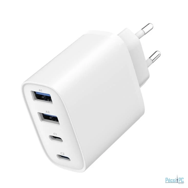 Gembird 4-port 40W GaN USB PowerDelivery fast charger White
