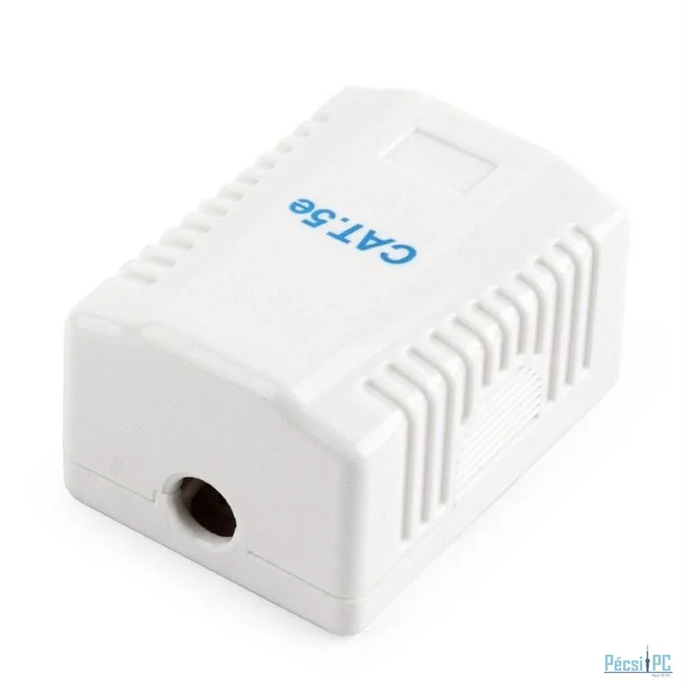Gembird CAT5E FTP single port surface mount box White