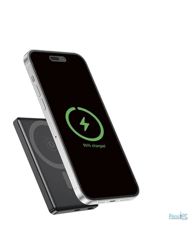 Gembird PB05-WPC15M-LCD-01 5000mAh Wireless PowerBank Black