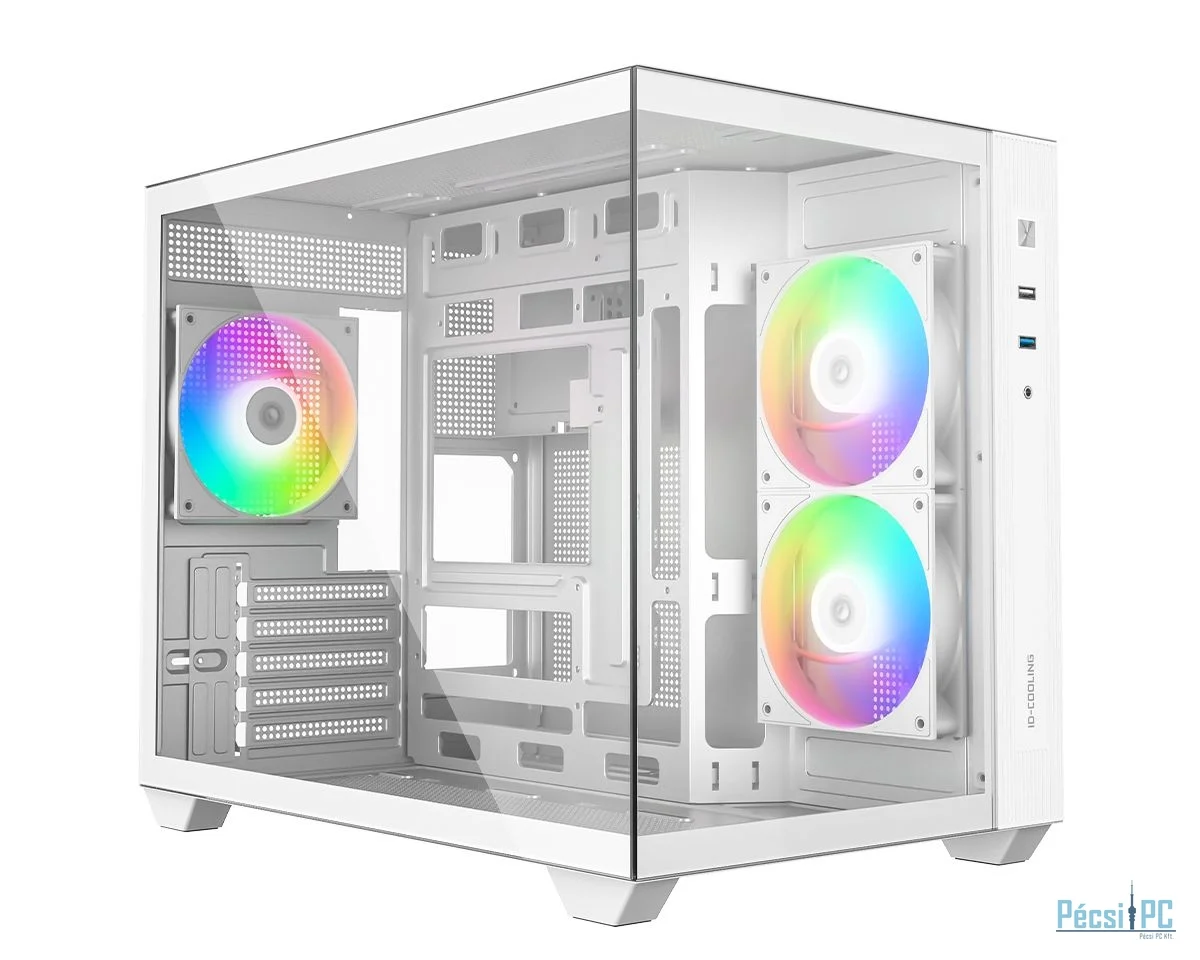 ID-COOLING VIEW 500 ARGB WH Tempered Glass White
