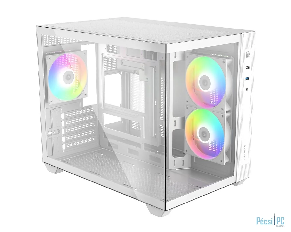 ID-COOLING VIEW 500 ARGB WH Tempered Glass White