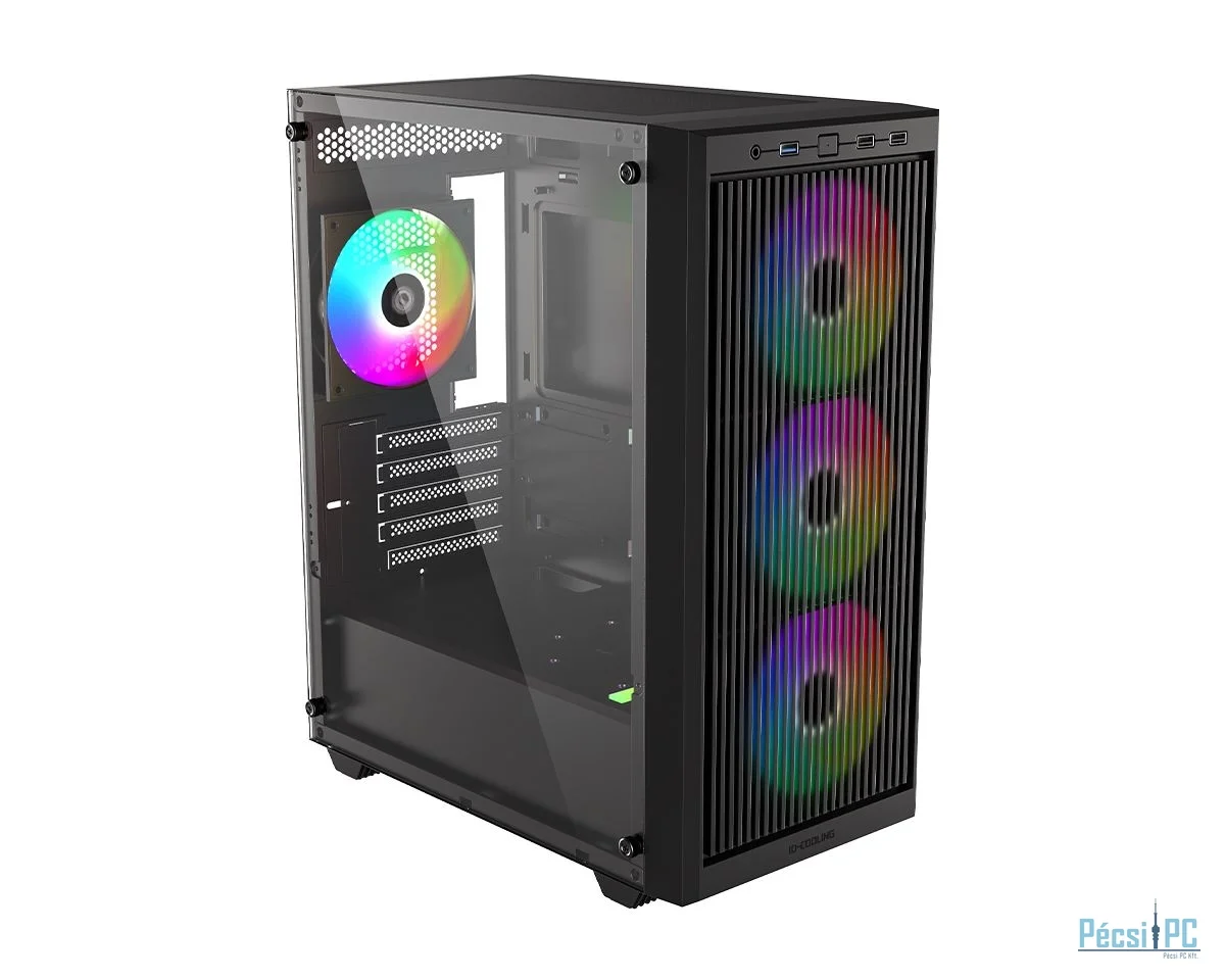 ID-COOLING WARE 300 ARGB Tempered Glass Black