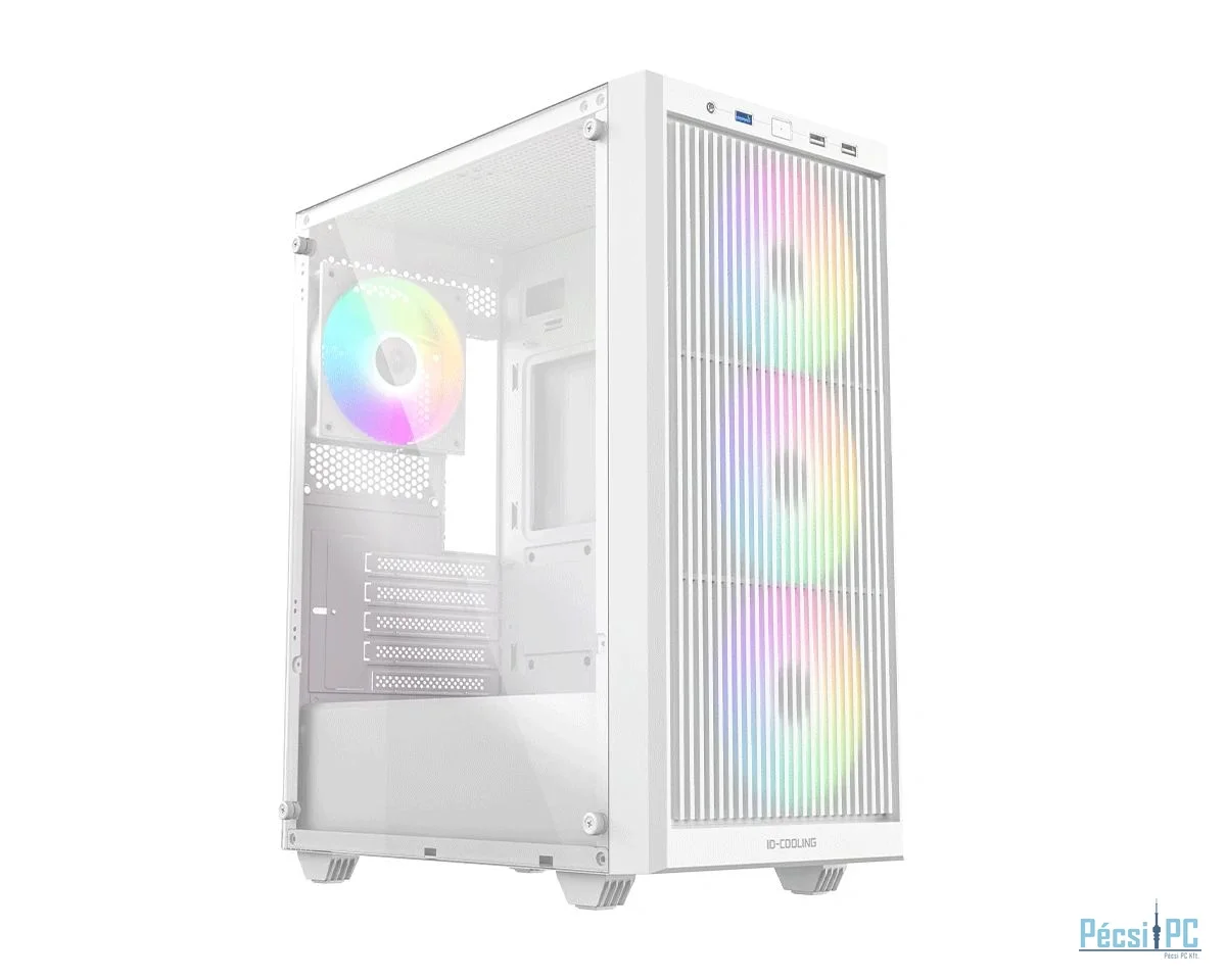 ID-COOLING WARE 310 ARGB WH Tempered Glass White