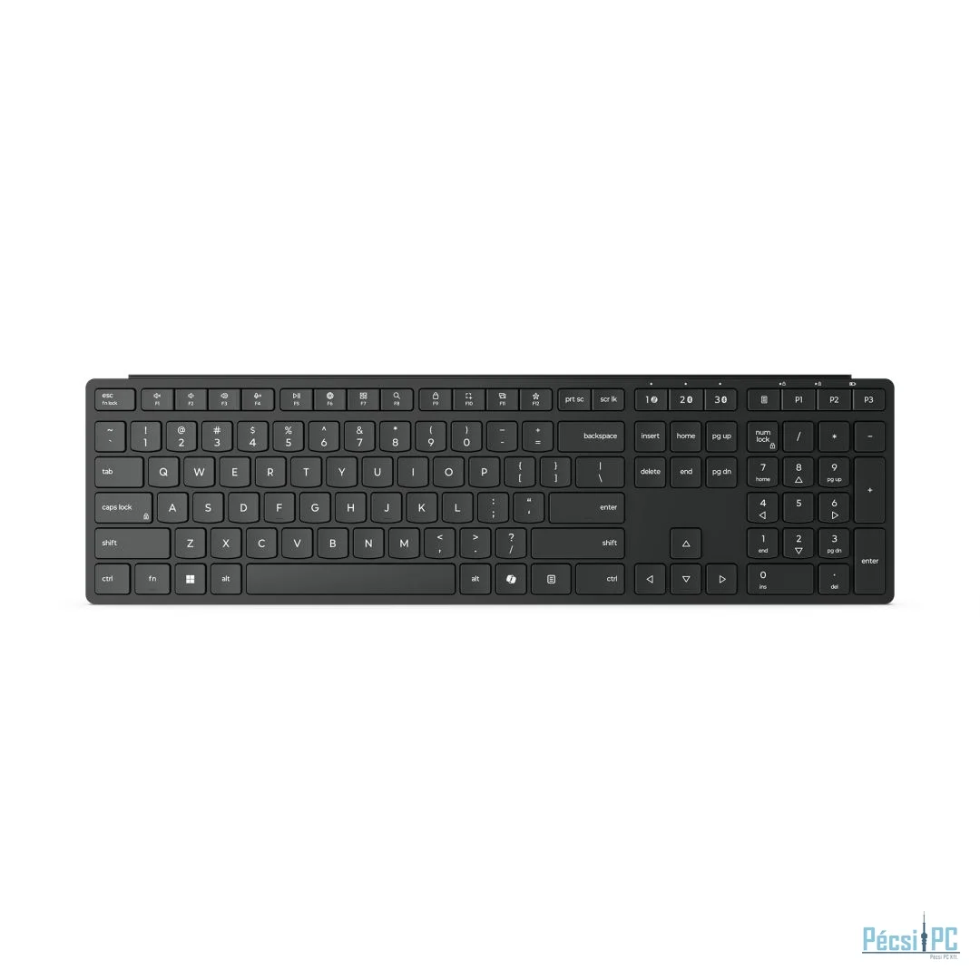 Lenovo Multi-Mode Pro Plus 6000 Wireless Bluetooth Keyboard Eclipse Black US