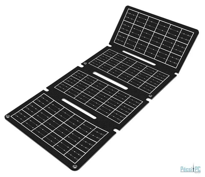 Logilink 15 W foldable solar panel Black
