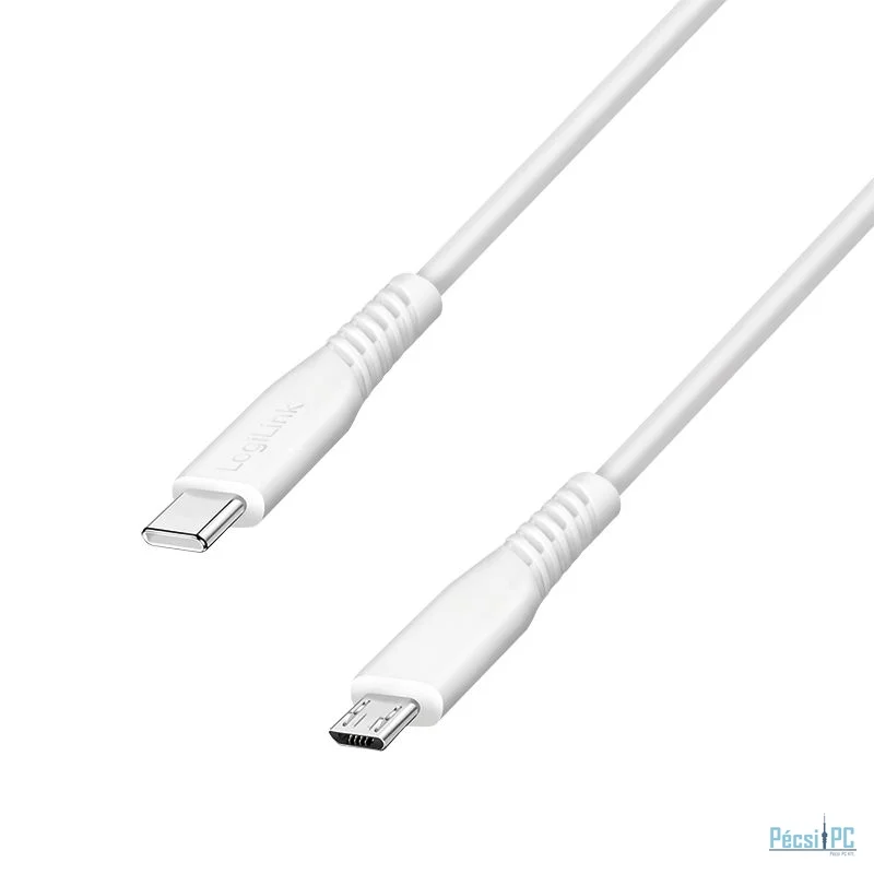 Logilink USB 2.0 Type-C C/M to micro USB/M 12W cable 1m White