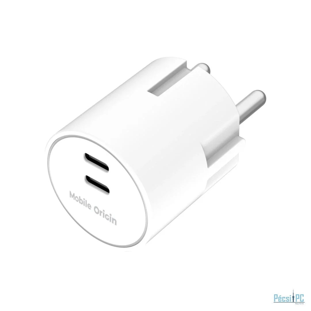 Mobile Origin 30W Charger Plug PW33 2x USB-C White