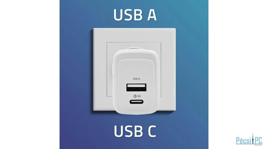 Qoltec GaN 45W Charger White