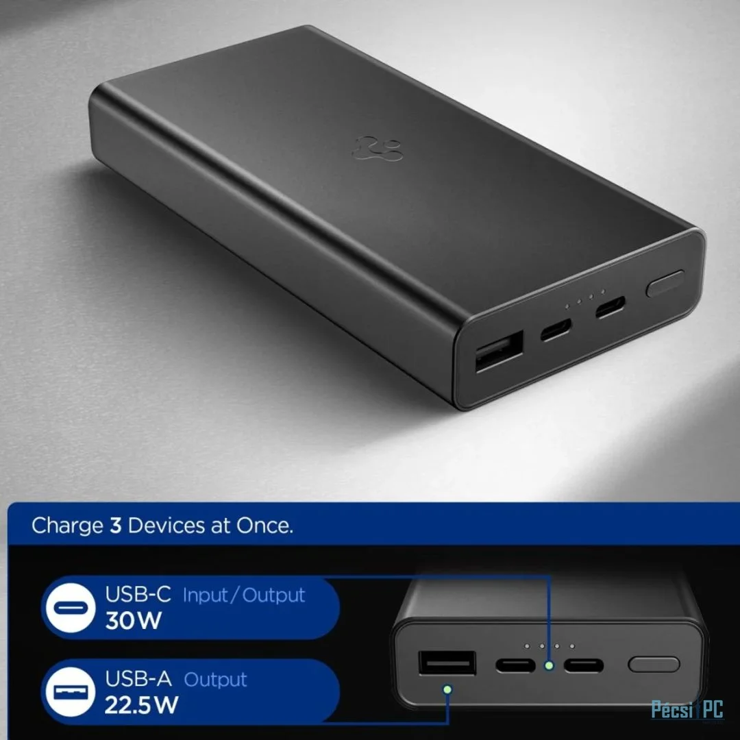 Spigen EA3020 Essential 20000mAh Power Bank Black