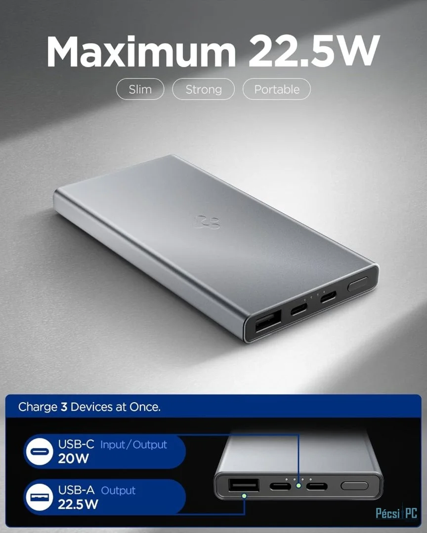 Spigen Essential 10000mAh Power Bank Gray