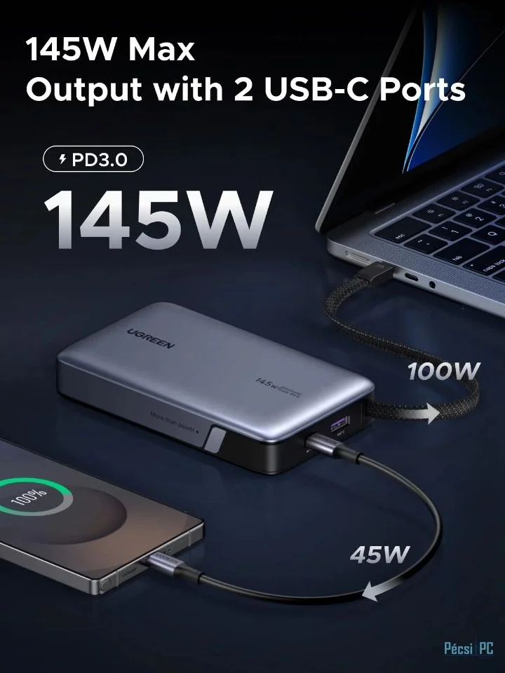 UGREEN PB551 20000mAh PowerBank Grey