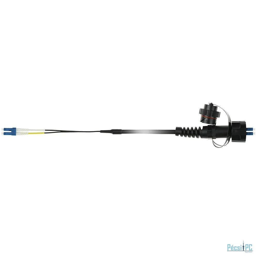 ACT Singlemode 9/125 OS2 duplex fiber cable with LC and IP67 LC connectors 10m Black