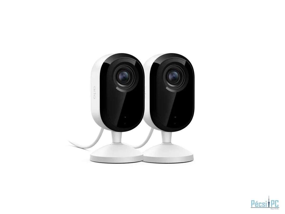 Arlo Essential (Gen.3) 2K Indoor Security Camera (2 Camera Kit) White