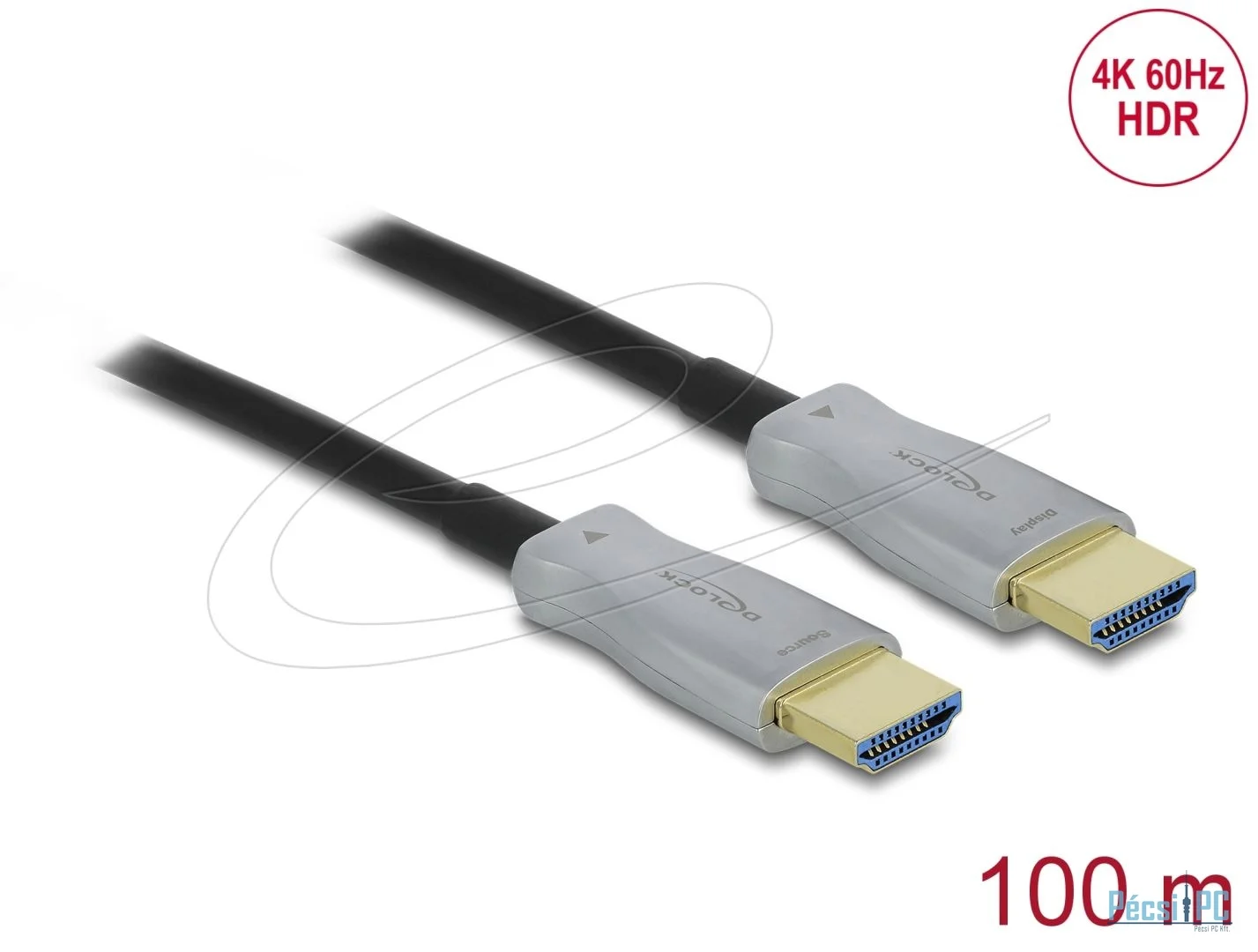 DeLock Active Optical Cable HDMI 4K 60Hz 100m Black