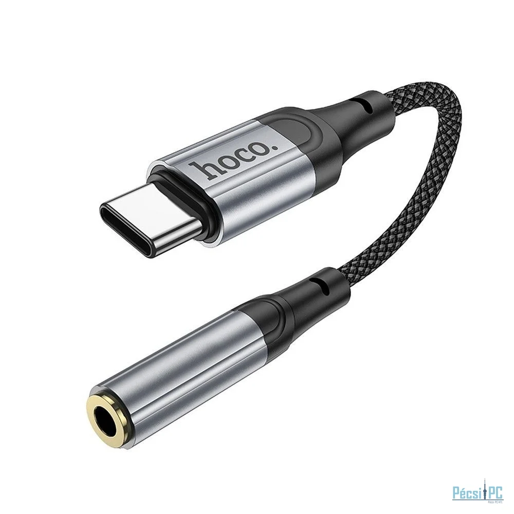 Hoco AUX Type C - Jack 3,5 mm LS36 adapter cable 0,12m Black