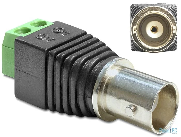 DeLock BNC female > Terminal Block 2pin Adapter