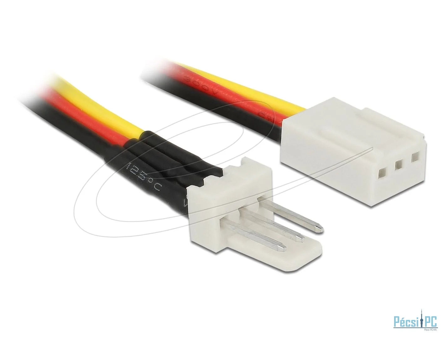 DeLock Fan Power Cable 3 pin male to 3 pin female 30cm
