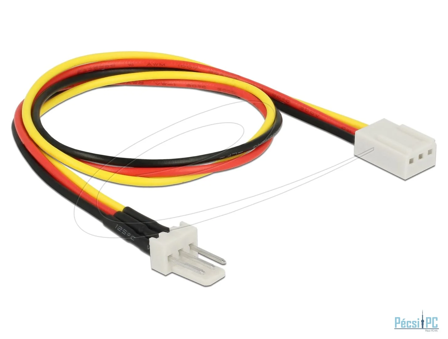 DeLock Fan Power Cable 3 pin male to 3 pin female 30cm