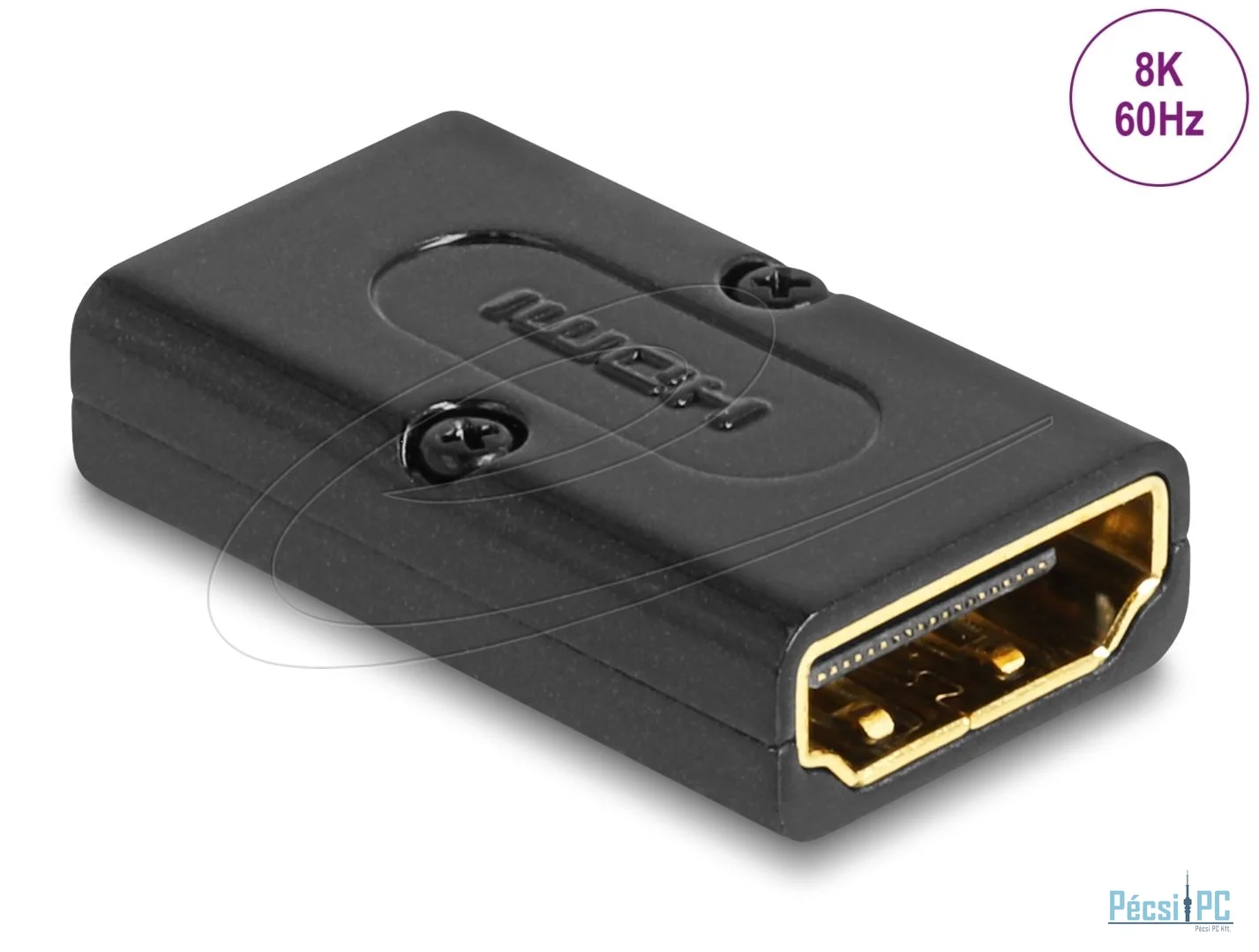 DeLock HDMI Adapter female to female 8K 60Hz metal Black