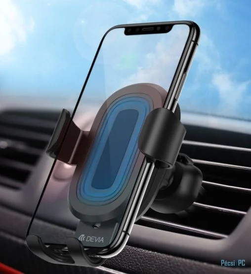 Devia Gravity Sensor Car Air Vent Wireless Charger Phone Holder (10W) Black