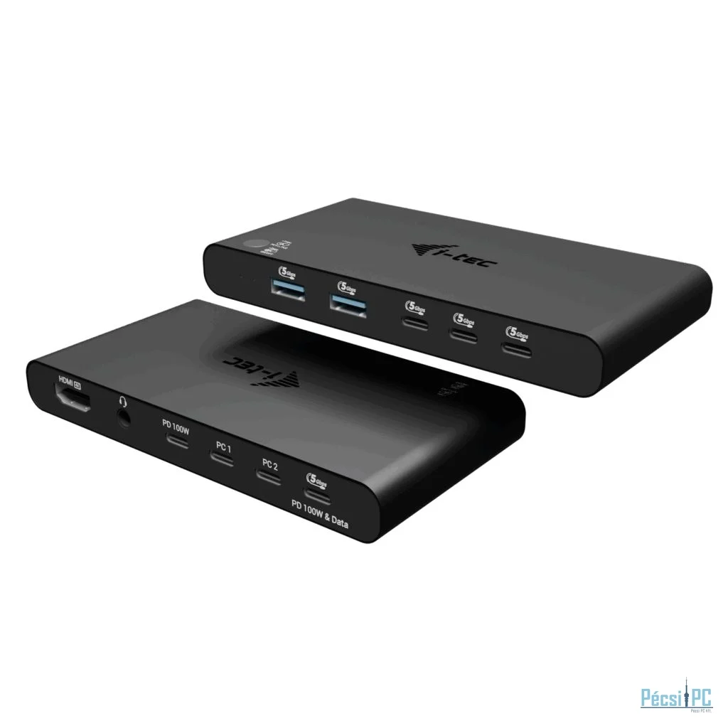 I-TEC KVM Docking Station HDMI for 2 hosts Power Delivery 2x100W Black