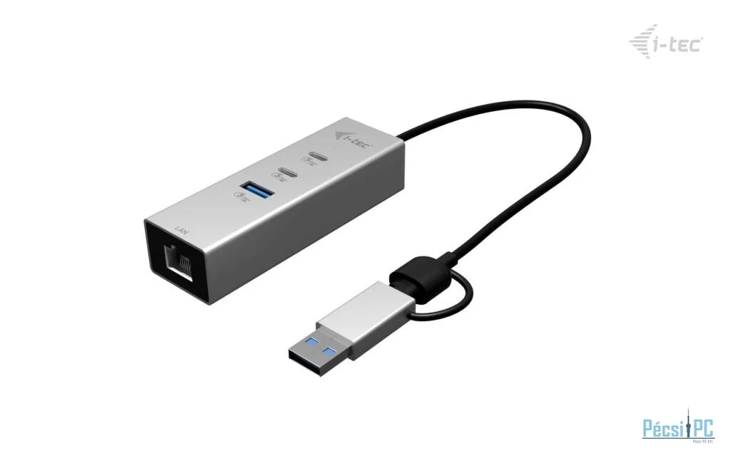 I-TEC USB-C/USB-A Metal HUB 3 (2x USB-C, 1x USB-A) Port + 2.5GLAN