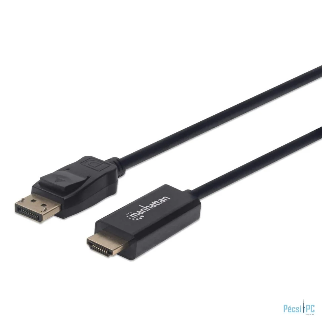 Manhattan 4K@60Hz DisplayPort 1.2 to HDMI 1.2 male/male Cable 1,8m Black