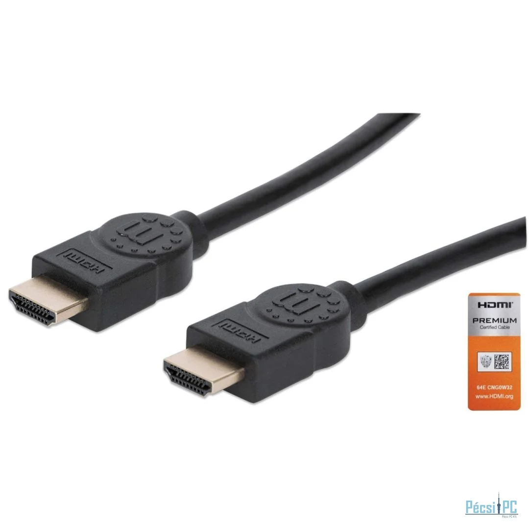 Manhattan 4K@60Hz Certified Premium High Speed HDMI Cable with Ethernet 5m Black