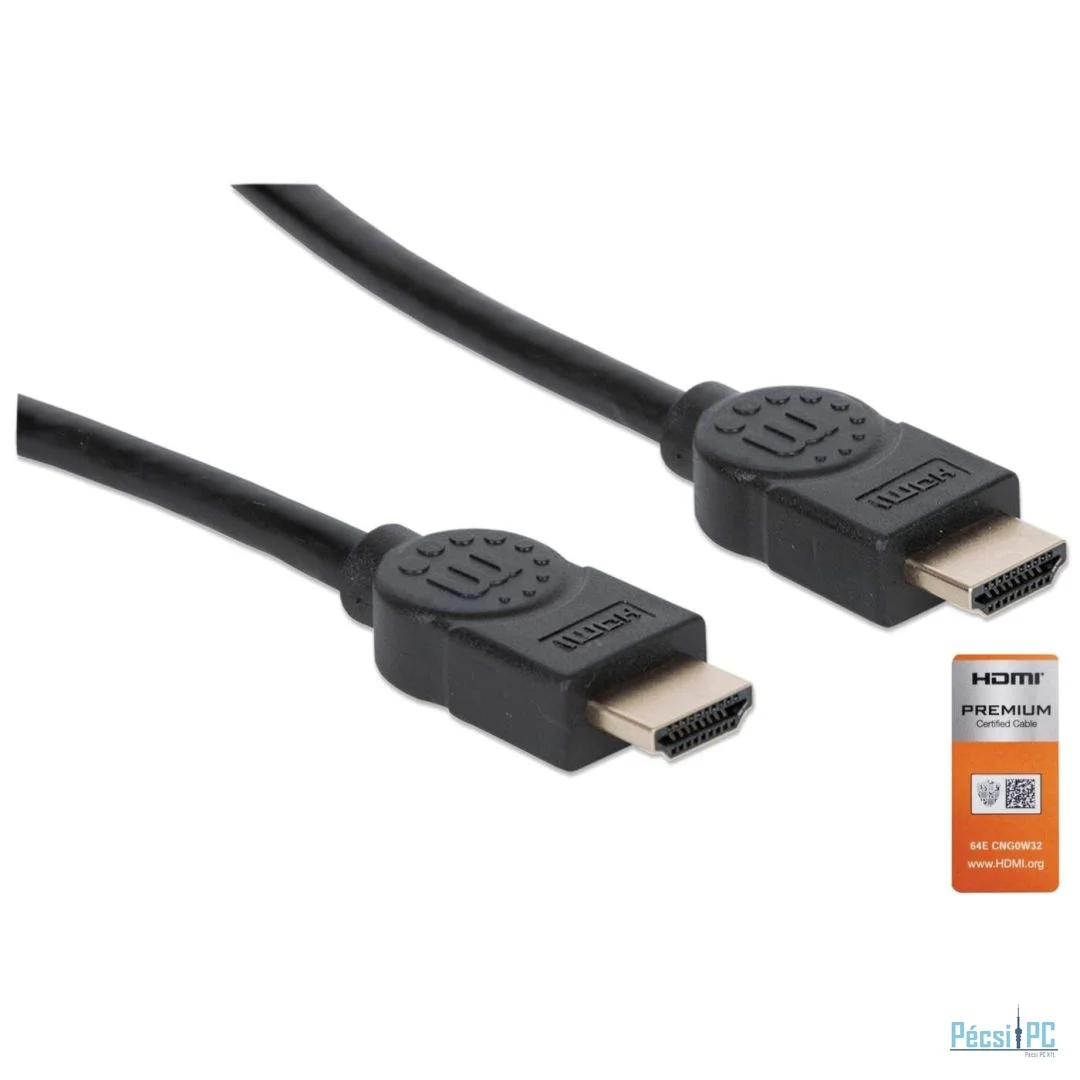 Manhattan 4K@60Hz Certified Premium High Speed HDMI Cable with Ethernet 5m Black
